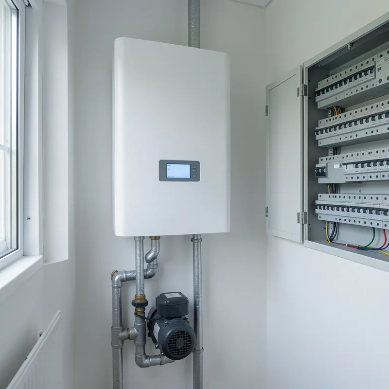 Compteur électrique et régulation de pompe à chaleur affichant les paramètres de fonctionnement